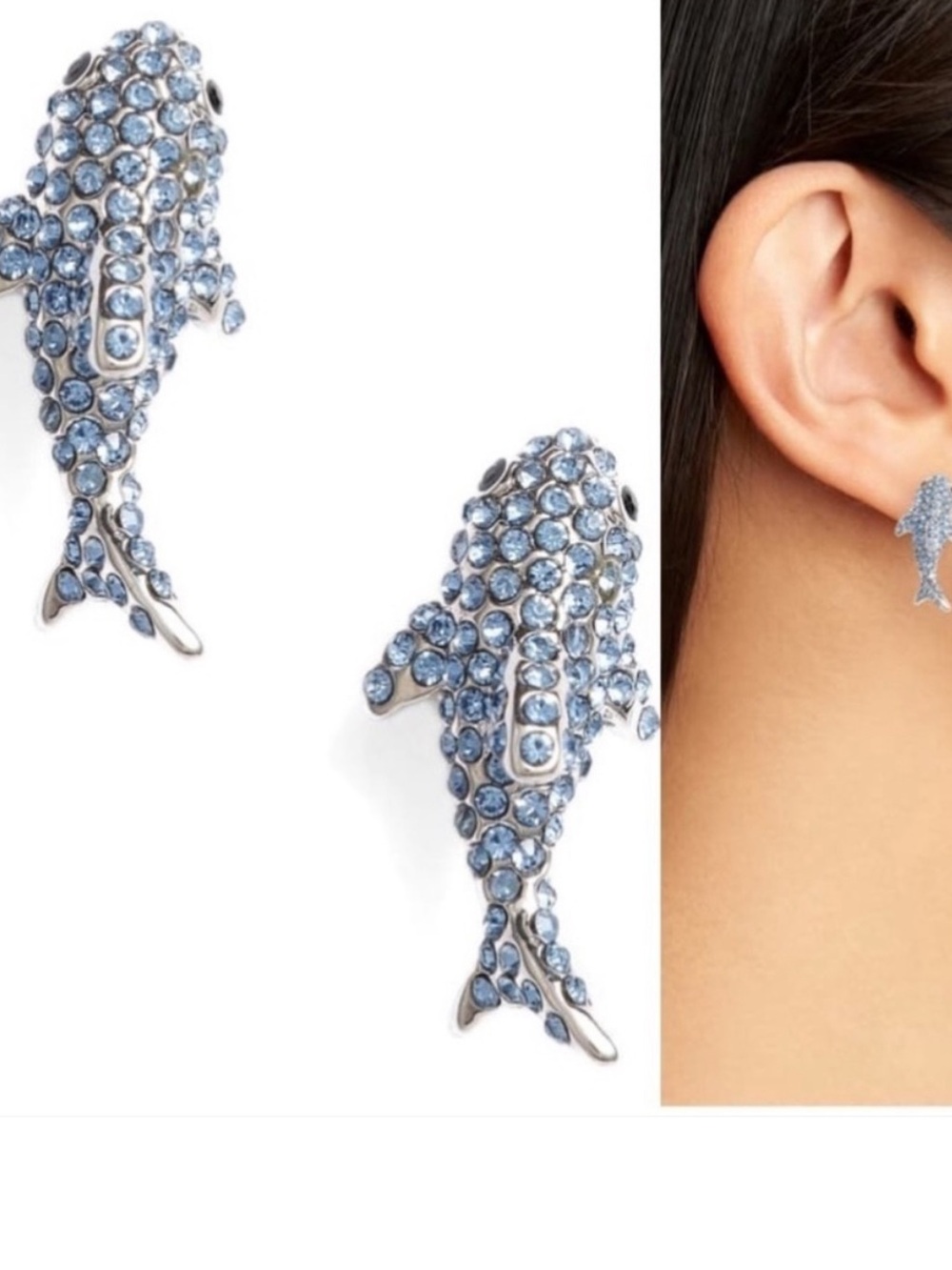 Kate Spade California Dreamin’ Shark stud earrings